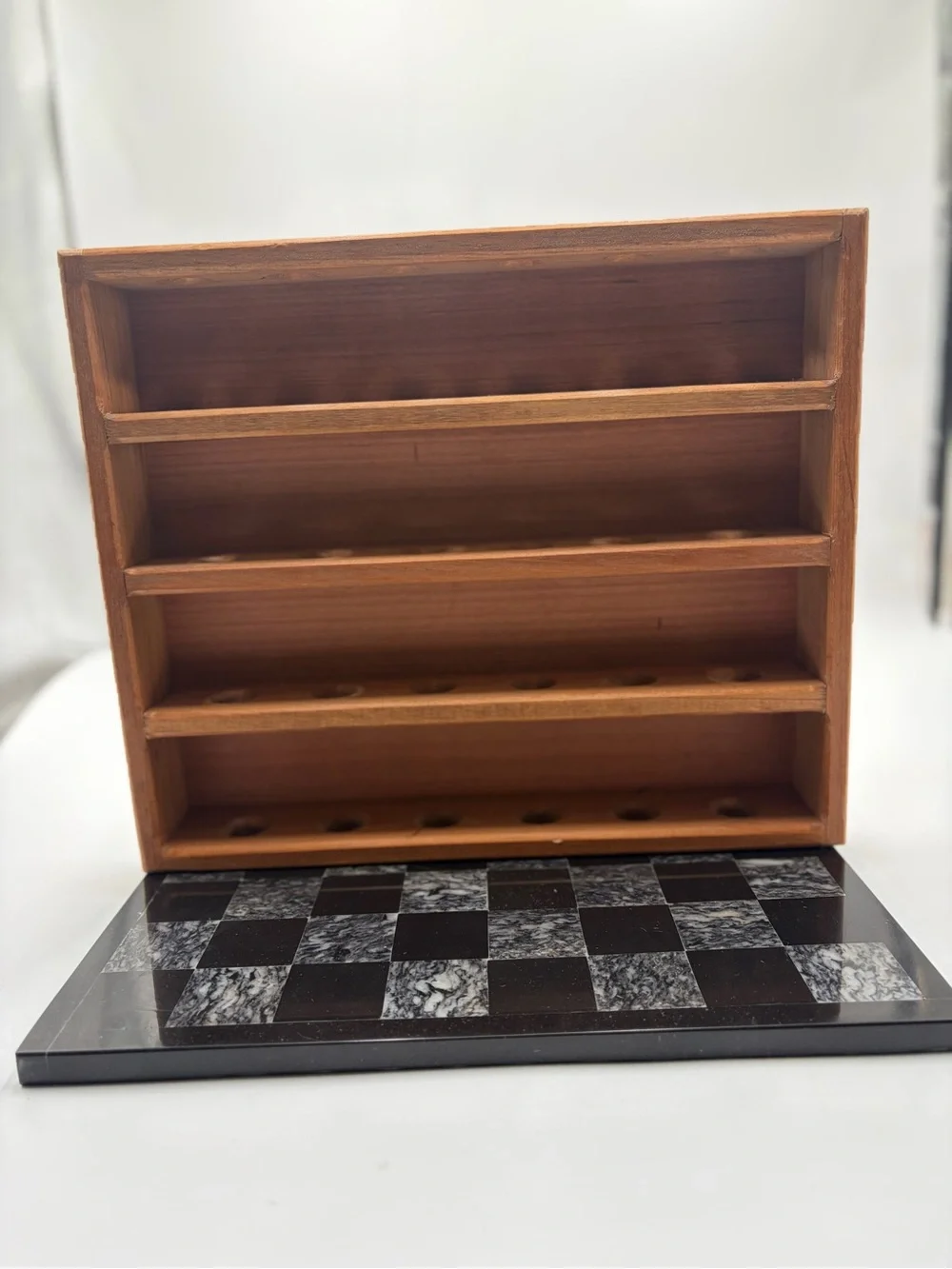 Vintage Wooden Golf Ball Display Case